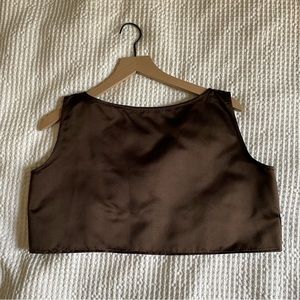 Zoran 100% silk crop top